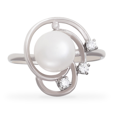 Кольцо, серебро, жемчуг, Z1-7859
